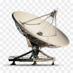 Antenne parabolique blanche