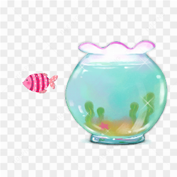 Poisson rose hors du bocal