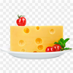 Cheese piece in Plate