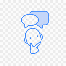 Cartoon thinking man