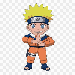 Naruto anime doll vector style