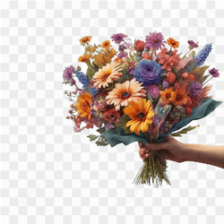 Boquete of colorful flowers