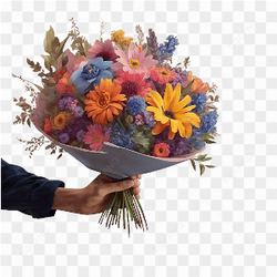Boquete of colorful flowers
