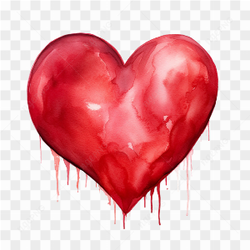 Red melting liquid heart illustration