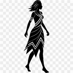 Vector art of a female silhouette 