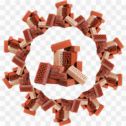 Circle of bricks for background