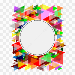 Colorful polygonal photoframe