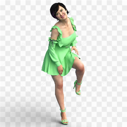 3d model of a happy woman