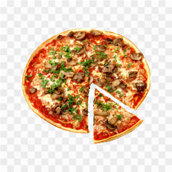 Mushroom pizza photo
