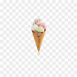 Ice cream of various flavors