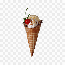 Ice cream with cherry