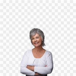Smiling old lady
