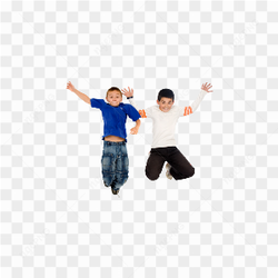 2 boys jumping