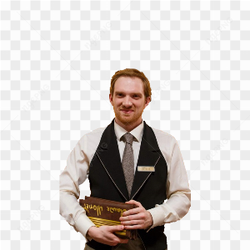Handsome redheaded waiter