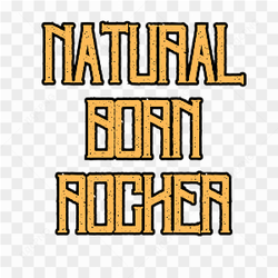 Natural Born Rocker Quote Tshirt Sticker