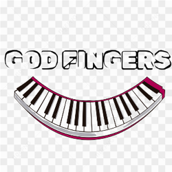 Keyboard Godfingers Tshirt Sticker