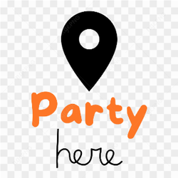 Party Here Logo Sticker Tshirt
