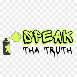 Grafitti Speak Tha Truth Logo Sticker Tshirt