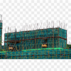 Edifice in construction transparent