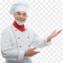 Professional chef presenting