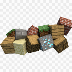 Several minecraft blocks