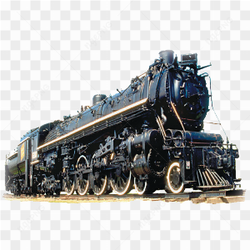 Old running steam train