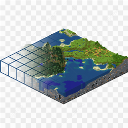 Minecraft world 3d render