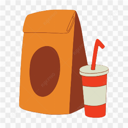 Vector Drink Fast Food Fried Chicken Cola Boba Ice Tea Lemon