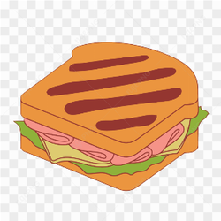 Vector Slice Toast Patty Sandwich