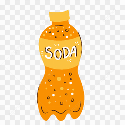 Vector Soda Bottle Orange Juice