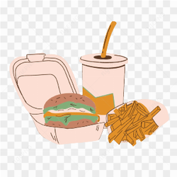 Vector Burger French Fries Drink Cola 