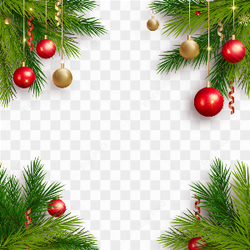 Christmas Pine Needles Decoration Hanging Ball Border